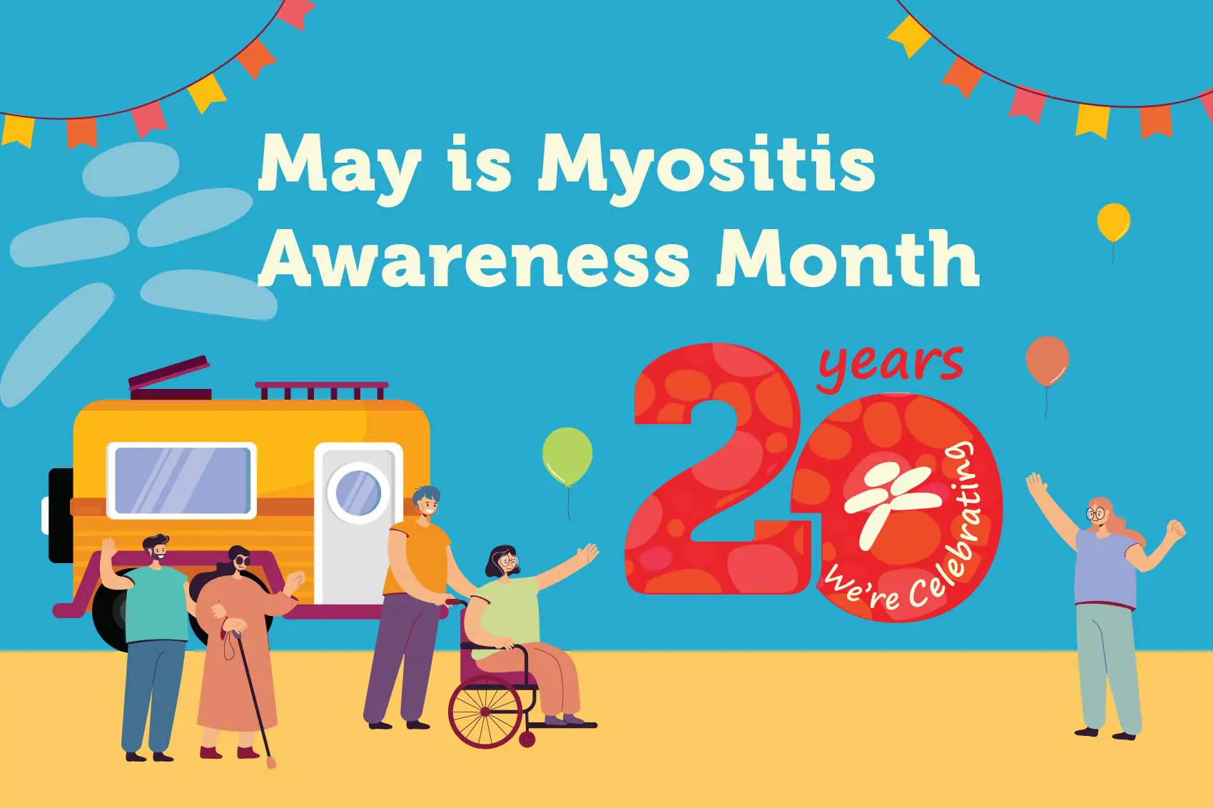 may is myositis awareness month, 20 years celebration